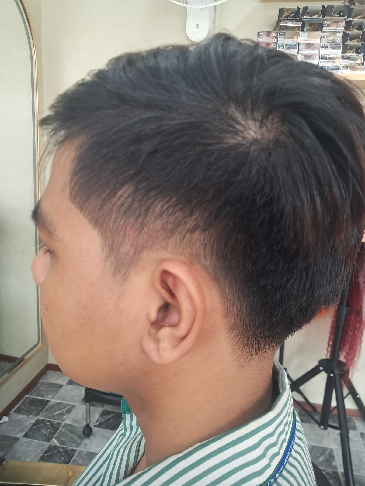 Men's haircut styled at Wonderland Jomtien Beauty Salon