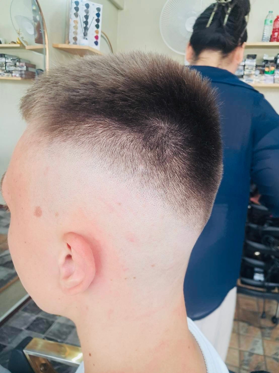 Men's haircut styled at Wonderland Jomtien Beauty Salon