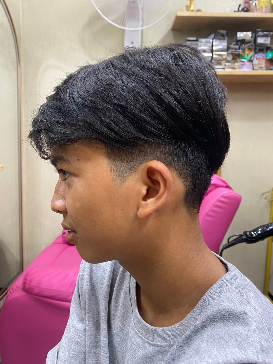 Men's haircut styled at Wonderland Jomtien Beauty Salon