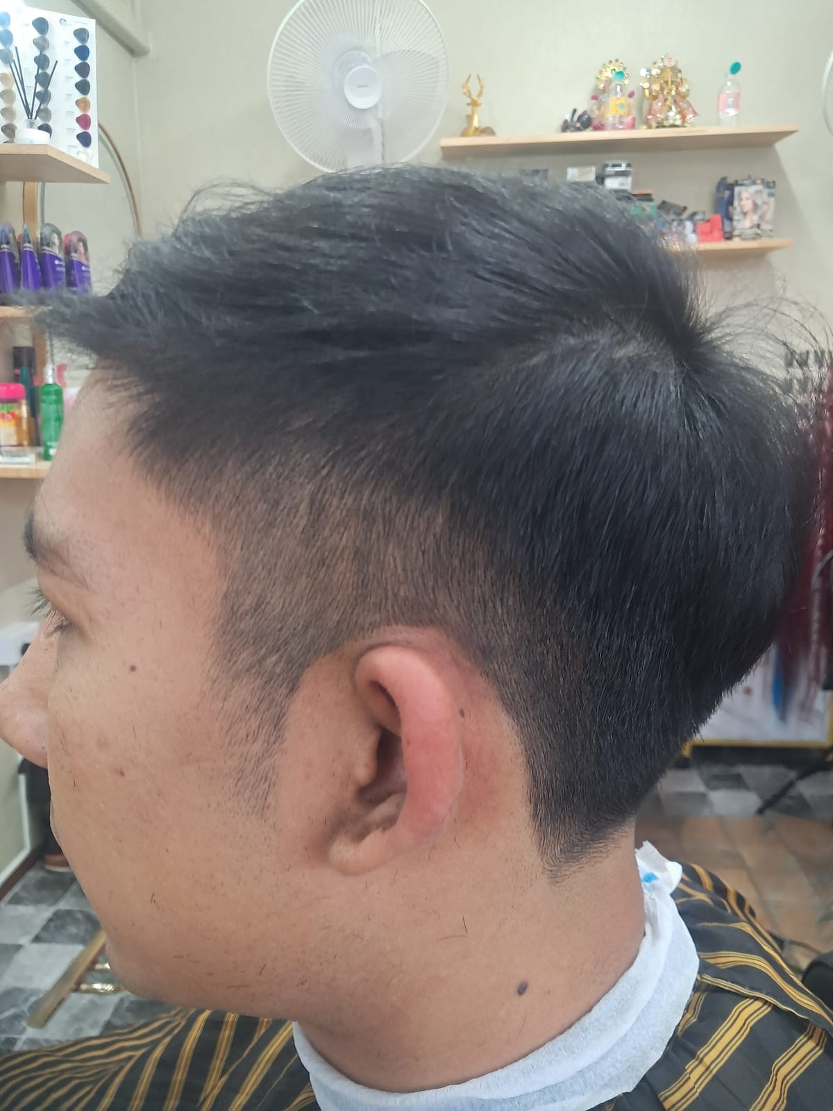 Men's haircut styled at Wonderland Jomtien Beauty Salon