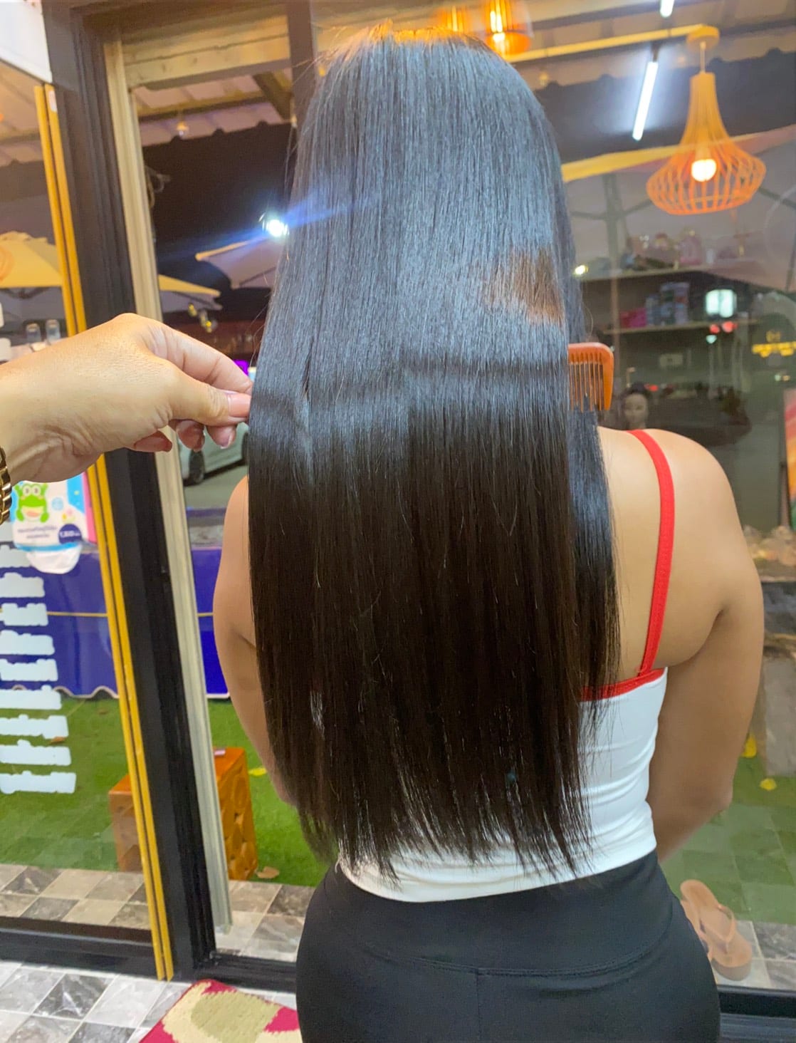 Women's hair styled at Wonderland Jomtien Beauty Salon