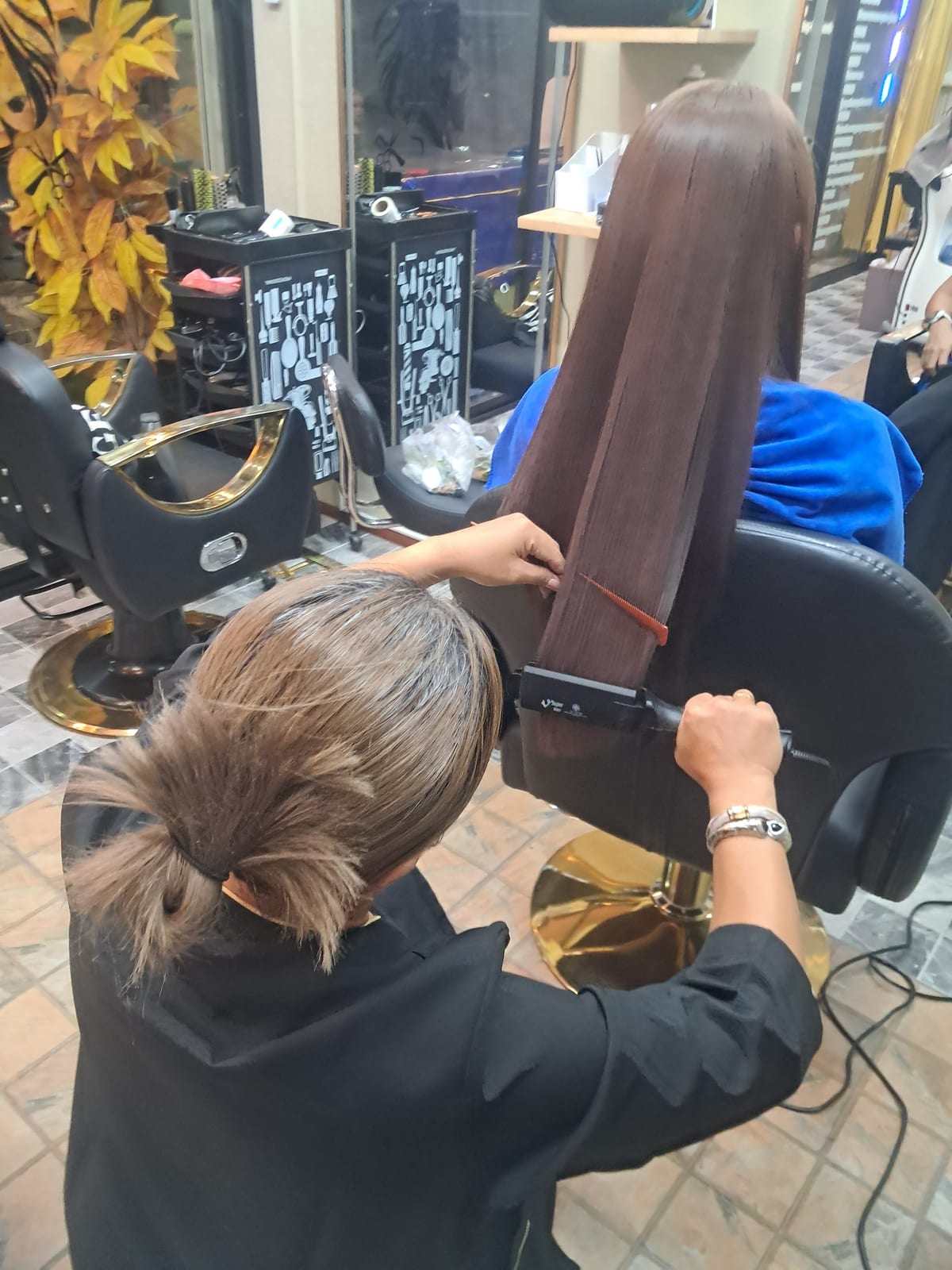 Women's hair styled at Wonderland Jomtien Beauty Salon