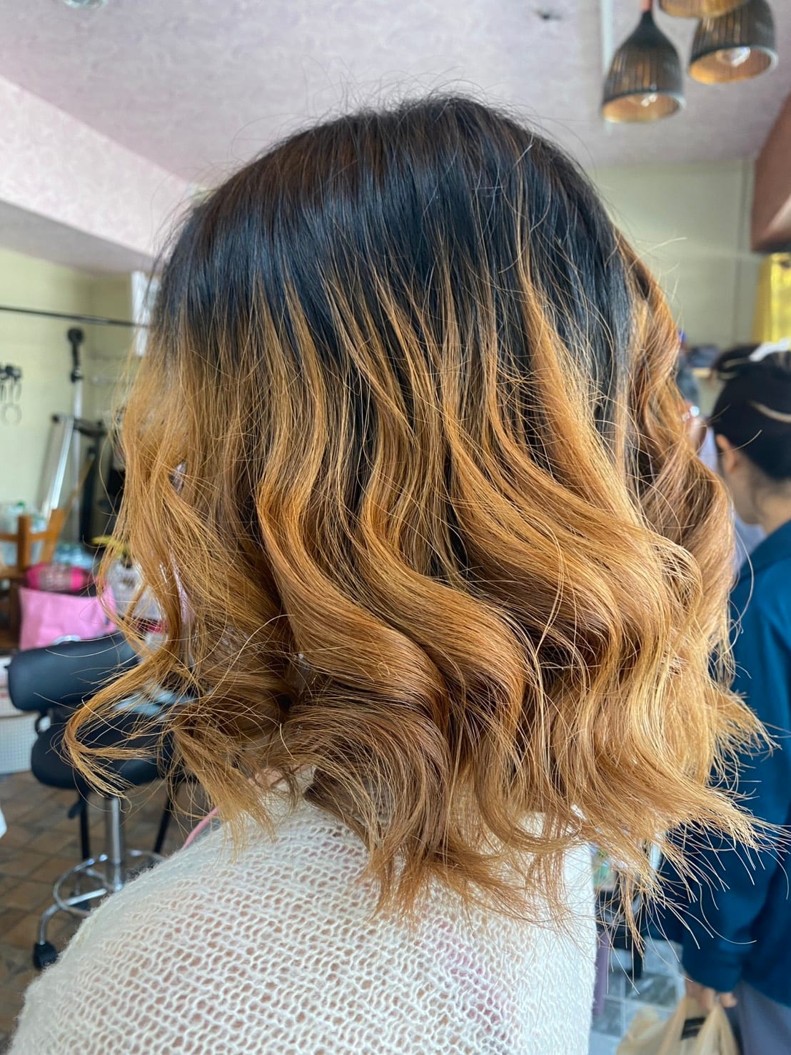 Women's hair styled at Wonderland Jomtien Beauty Salon
