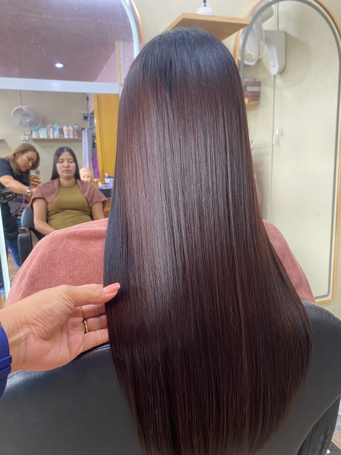 Women's hair styled at Wonderland Jomtien Beauty Salon
