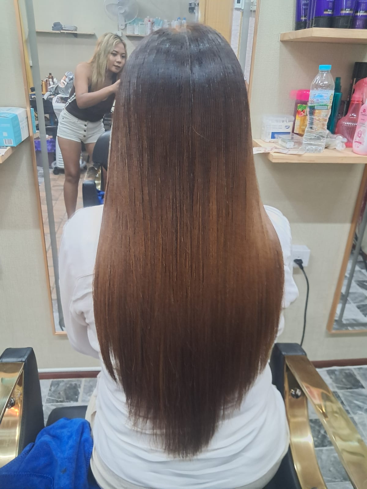 Women's hair styled at Wonderland Jomtien Beauty Salon