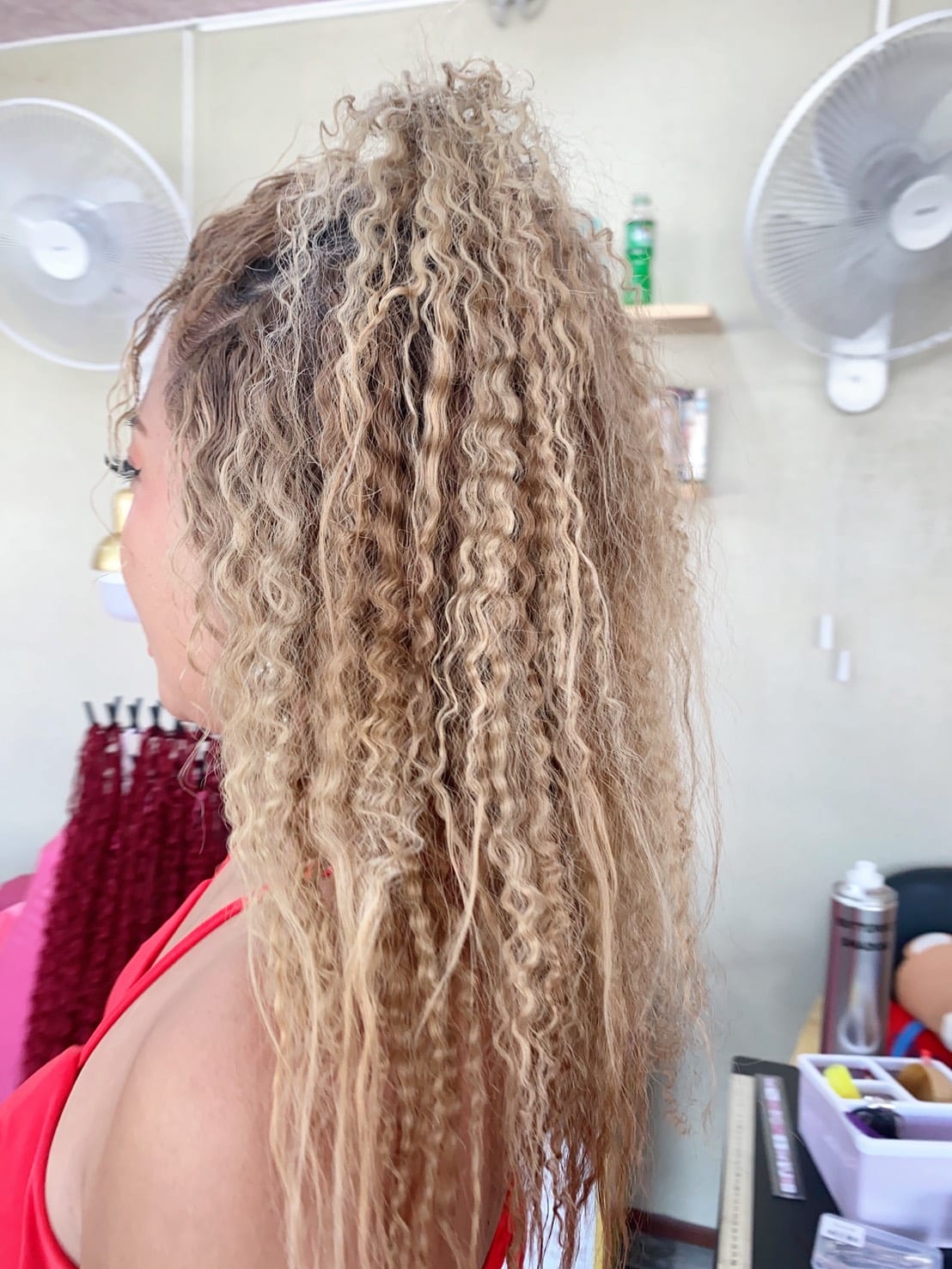 Women's hair styled at Wonderland Jomtien Beauty Salon