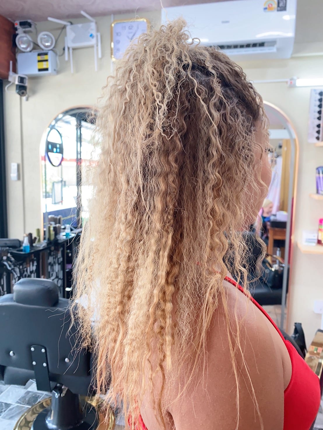 Women's hair styled at Wonderland Jomtien Beauty Salon